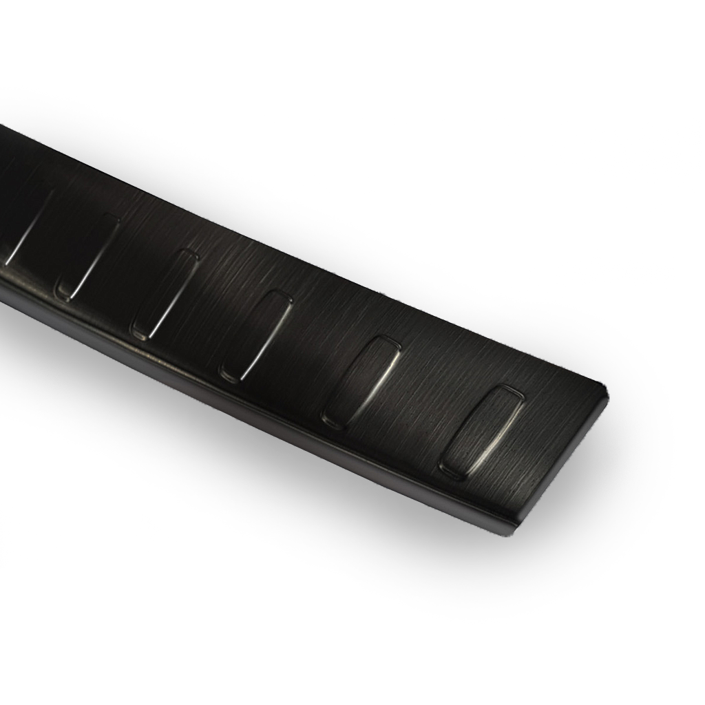 Série NEVADA | Protection de seuil arrière inox lisse noir pour Duster I (Inox)