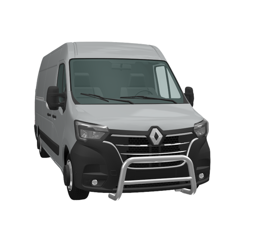 [82840570] Série EUROBAR | Barre de protection avant acier inox - Movano | Master 3 | NV400 - (2019 - 2024)